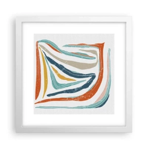 Poster în ramă albă - Abstracție prietenoasă și zâmbitoare - 30x30 cm