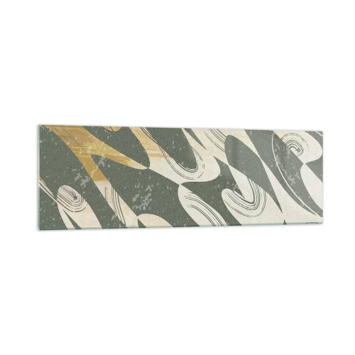Tablou pe sticlă - Abstracție ritmică - 160x50 cm