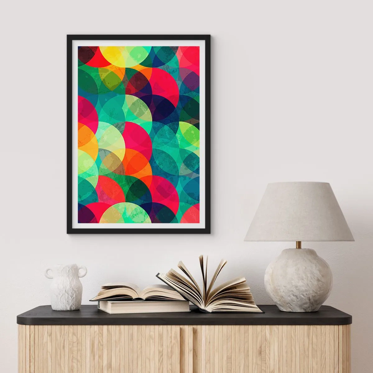 Poster în ramă neagră - Să intrăm în curcubeu - 61x91 cm
