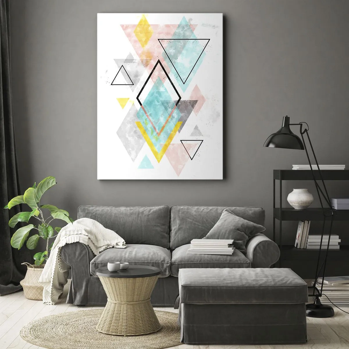 Tablou pe pânză - Joc geometric - 50x70 cm