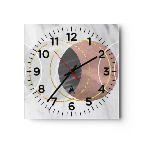 Ceas de perete - Ceas pe sticlă - Muzica sferelor - 40x40 cm