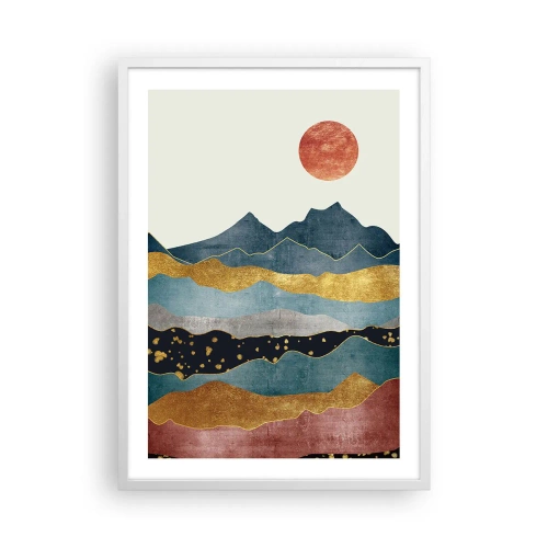 Poster în ramă albă - Secțiunea transversală a lumii - 50x70 cm