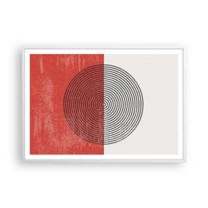 Poster în ramă albă - Direct la subiect - 100x70 cm