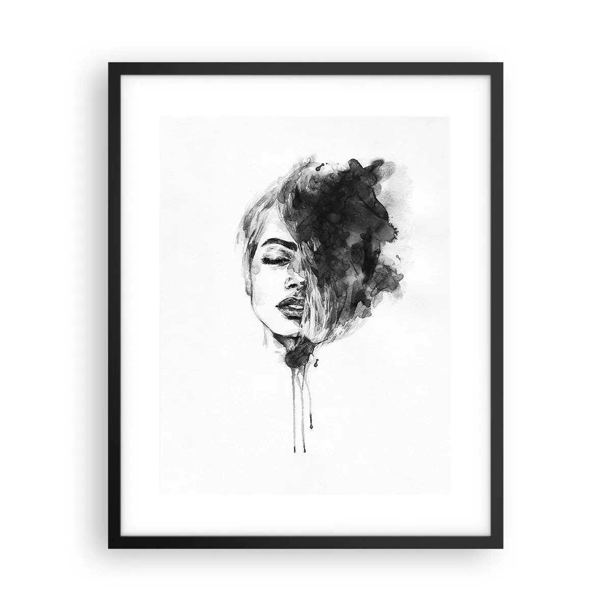 Poster în ramă neagră - La ce visează frumoasa - 40x50 cm