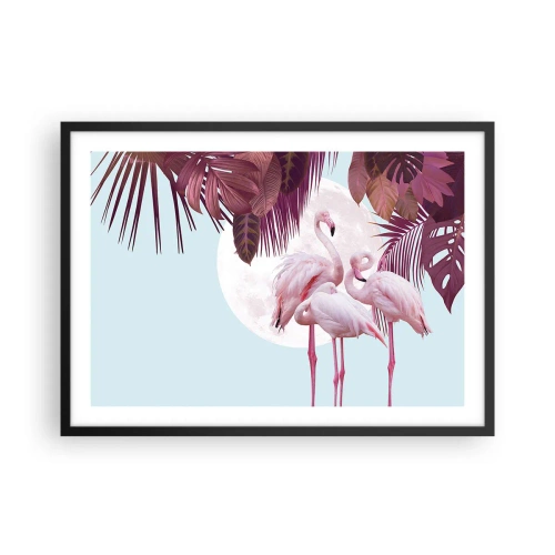 Poster în ramă neagră - Harul a trei păsări - 70x50 cm