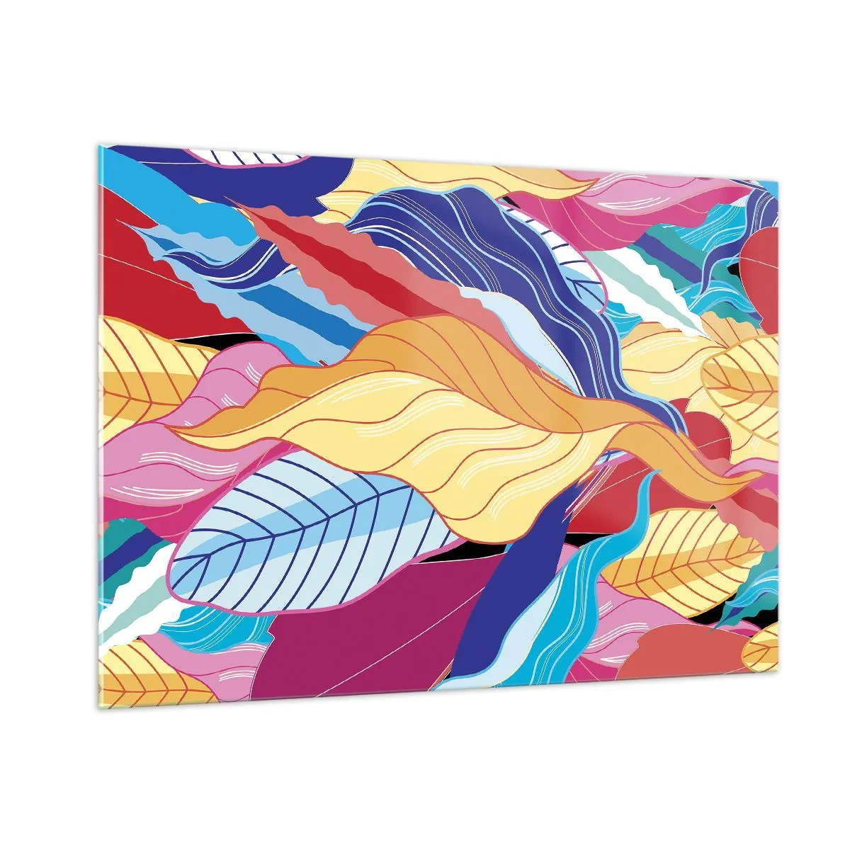 Tablou pe sticlă - O dezordine colorată - 100x70 cm