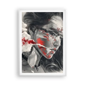 Poster în ramă albă - În aburul absurdului - 70x100 cm