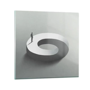 Tablou pe sticlă - Înțelegi ceva? - 30x30 cm