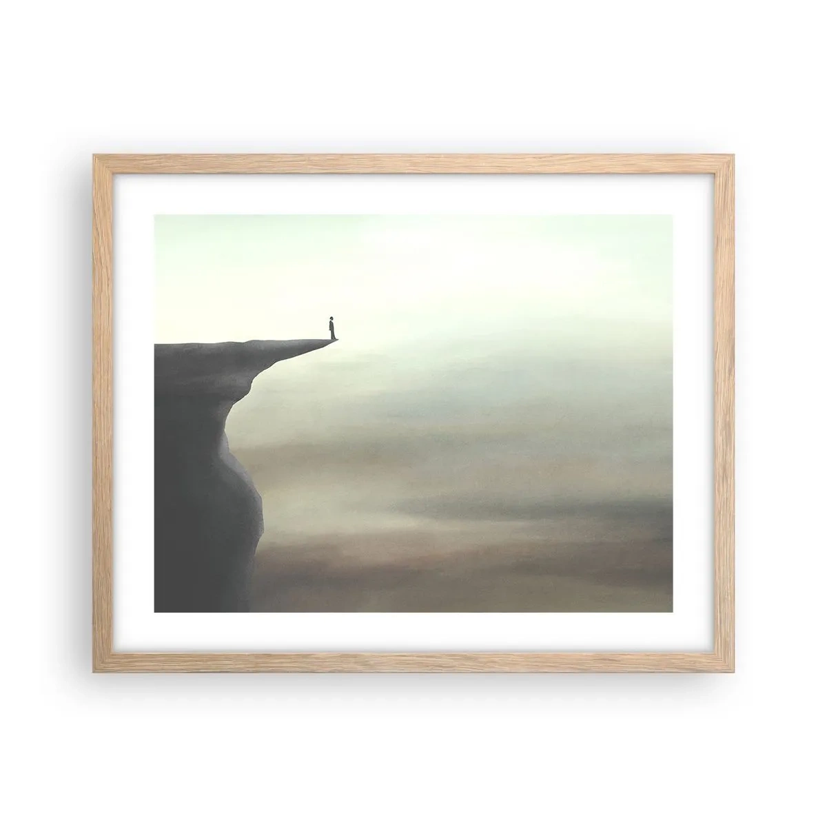 Poster în ramă de stejar deschis - În sus, bineînțeles! - 50x40 cm