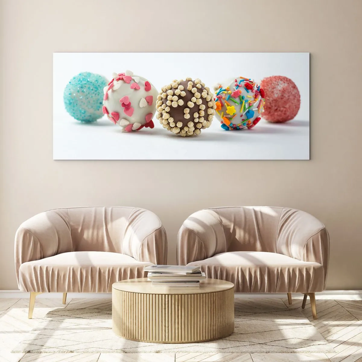 Tablou pe sticlă - Viața poate fi dulce - 90x30 cm