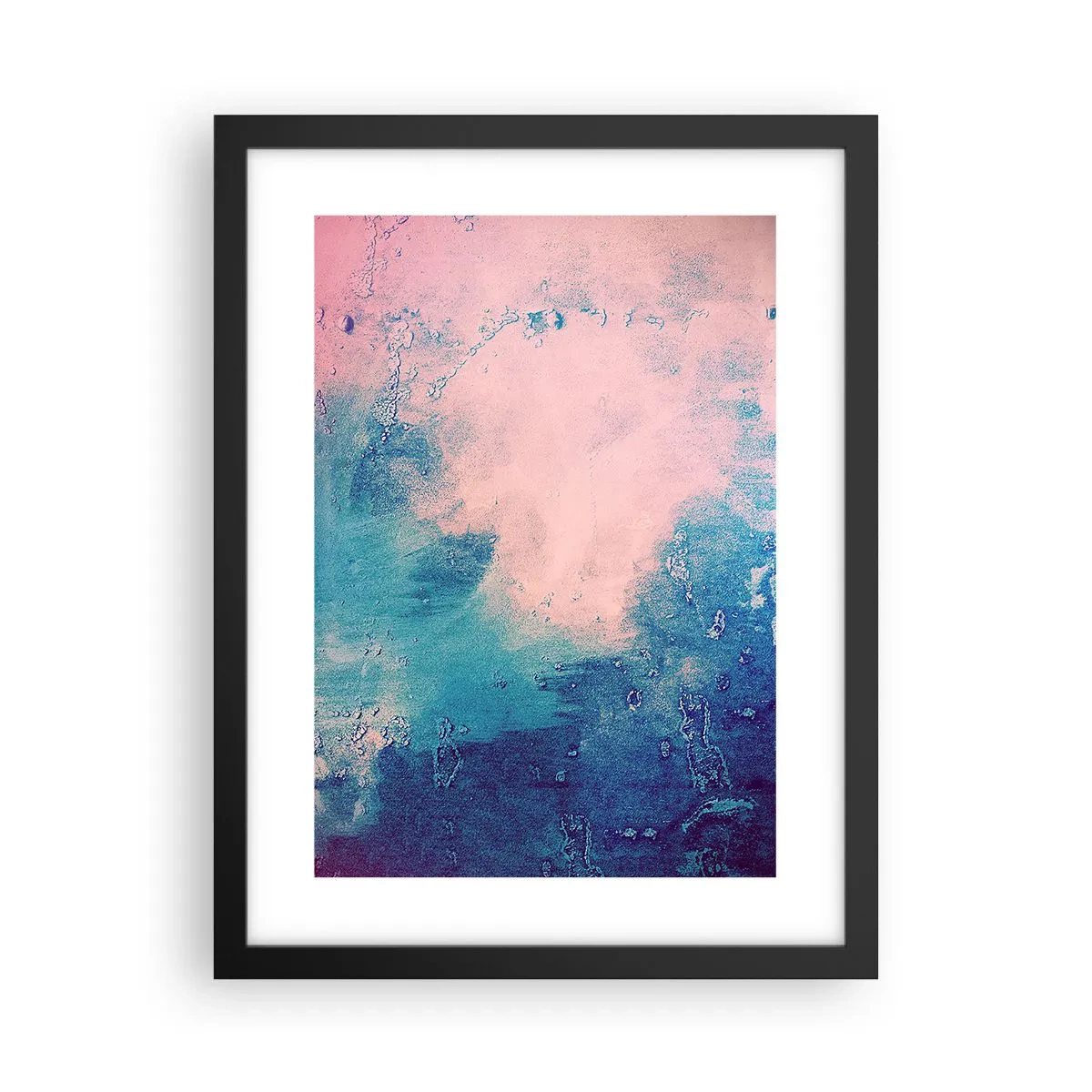 Poster în ramă neagră - Îmbrățișare albastră - 30x40 cm