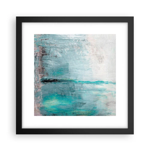 Poster în ramă neagră - Orizontal în albastru - 30x30 cm