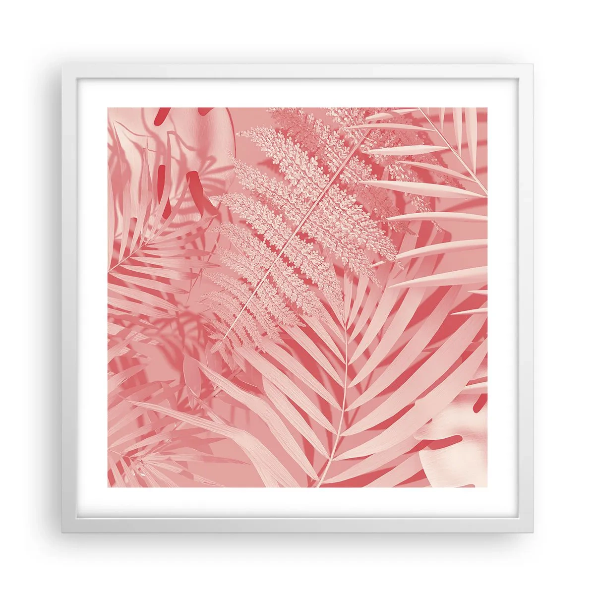 Poster în ramă albă - Conceptul roz - 50x50 cm