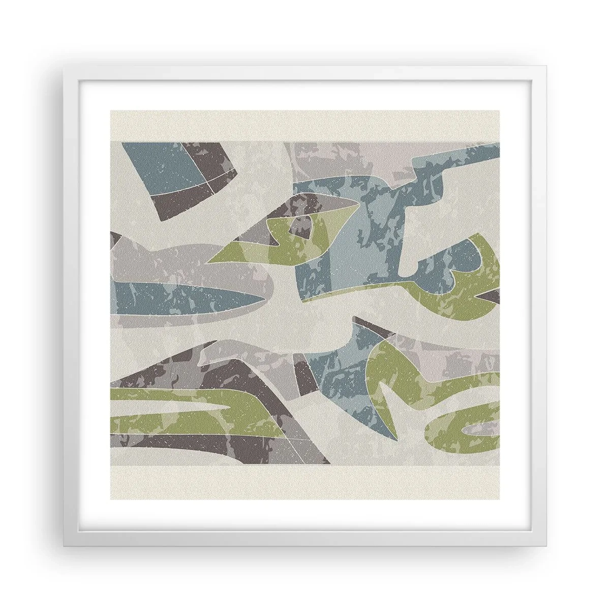 Poster în ramă albă - Compoziție din spatele geamului - 50x50 cm