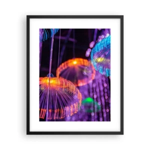 Poster în ramă neagră - Fântână de lumină - 40x50 cm