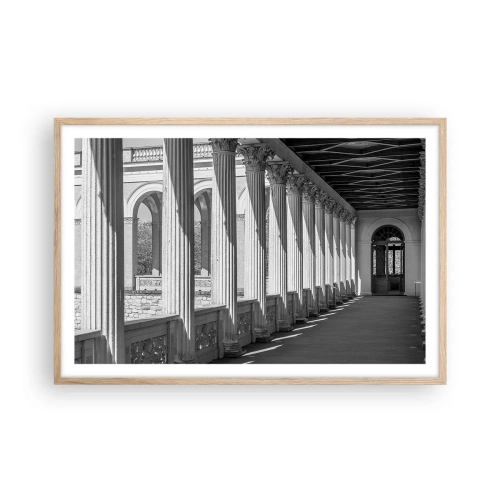 Poster în ramă de stejar deschis - Arcadă însorită - 91x61 cm