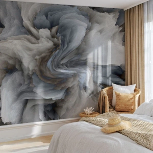 Tapet Premium Canvas - Piatră și floare - 3D, Tridimensional, Bucată - 500x350 cm