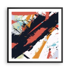 Poster în ramă neagră - Compoziție dinamică - 60x60 cm