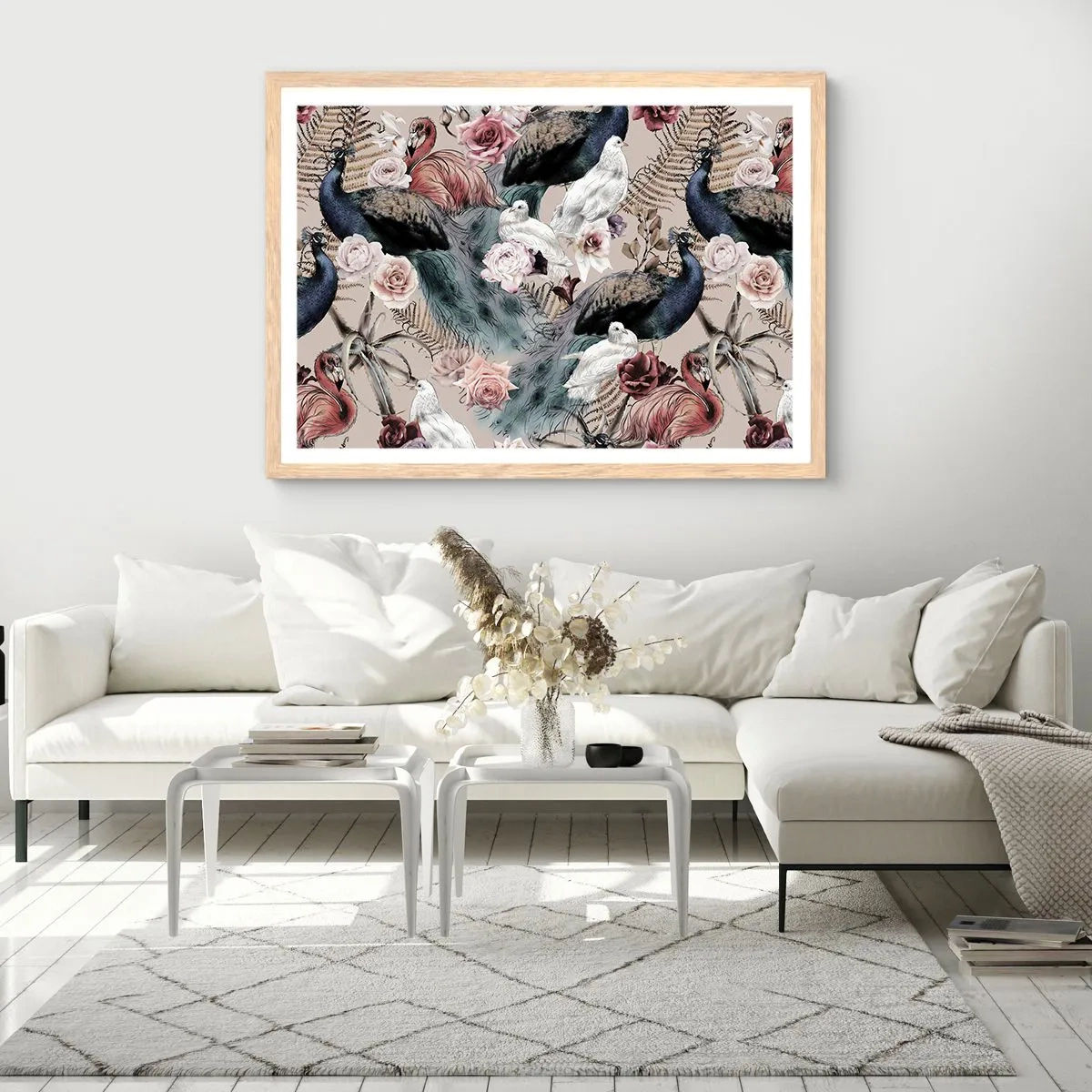 Poster în ramă de stejar deschis - În grădina palatului - 40x30 cm