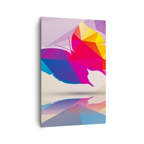 Tablou pe pânză - Curcubeu de fluture - 80x120 cm