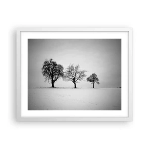 Poster în ramă albă - La ce visează? - 50x40 cm