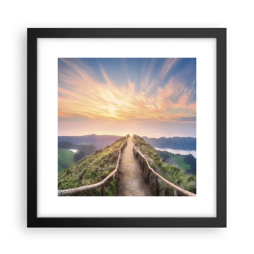 Poster în ramă neagră - Aproape de cer - 30x30 cm