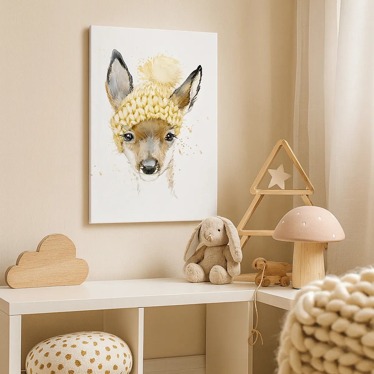 Tablou pe pânză - Pentru iarnă într-o pădure înzăpezită - 50x70 cm