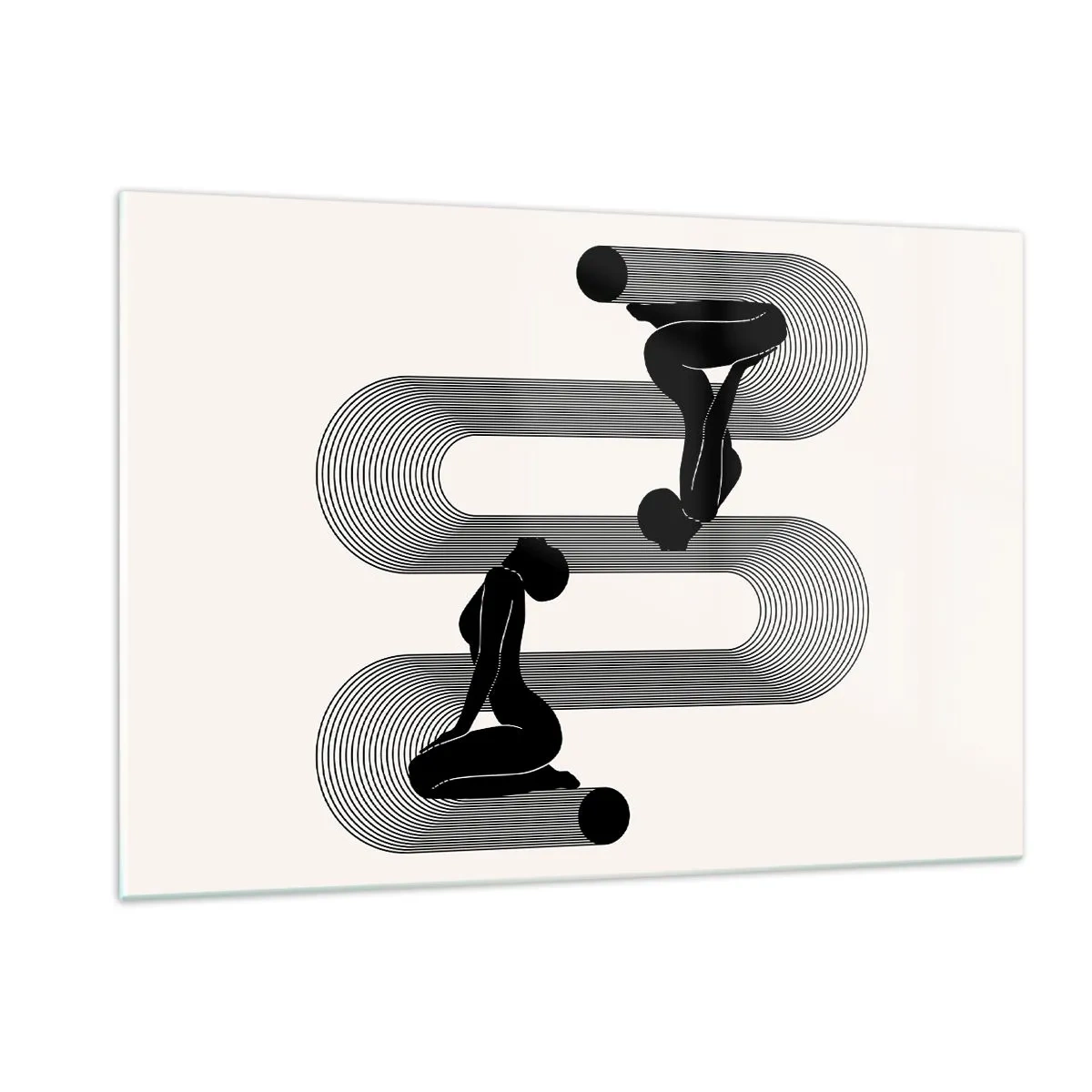 Tablou pe sticlă - Simetrie senzuală - 120x80 cm