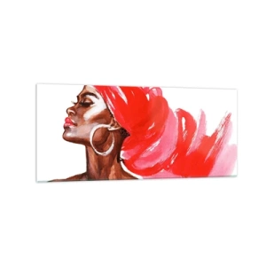 Tablou pe sticlă - Există un vânt care suflă în nările unui om - 120x50 cm