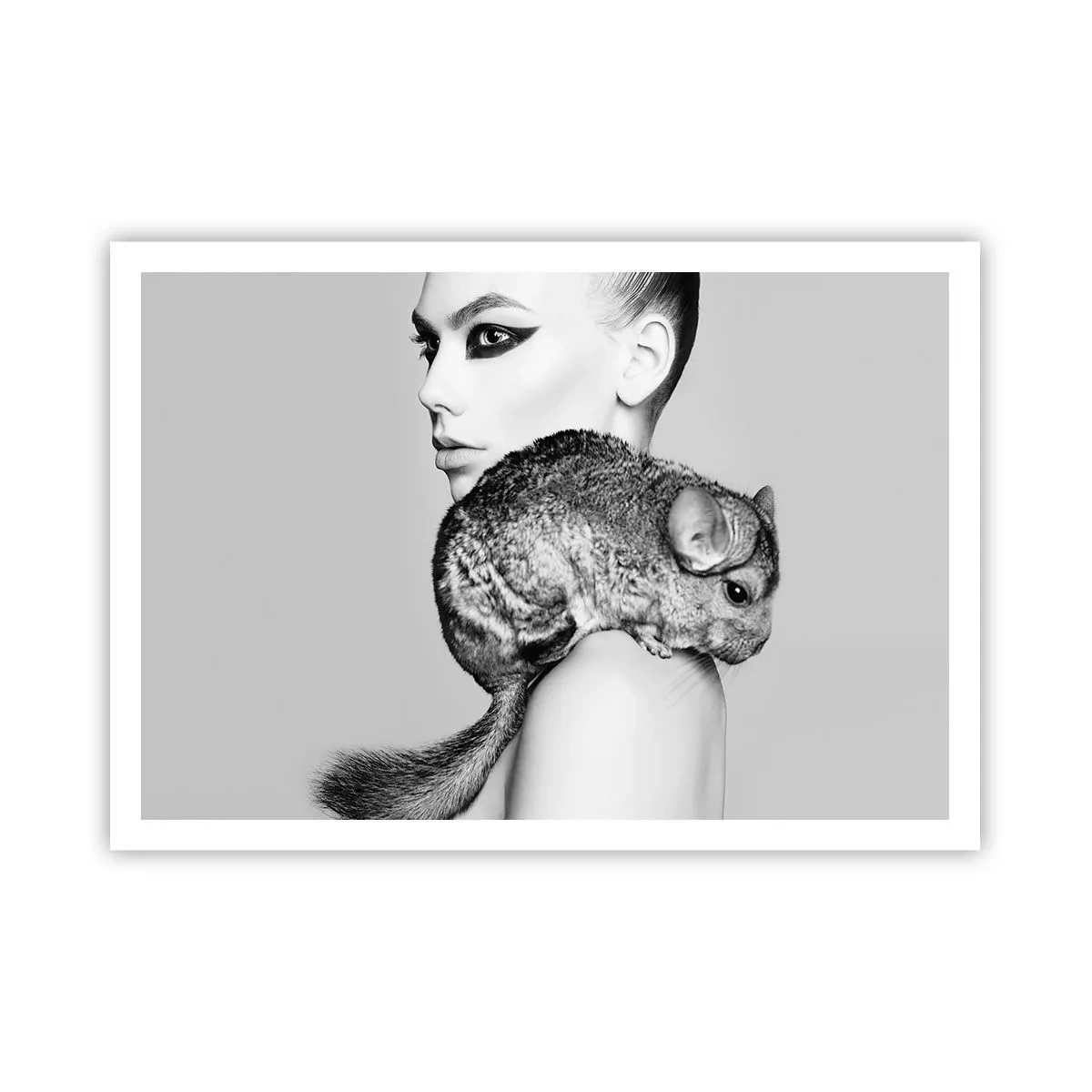 Poster - Dama cu șinșilă - 100x70 cm