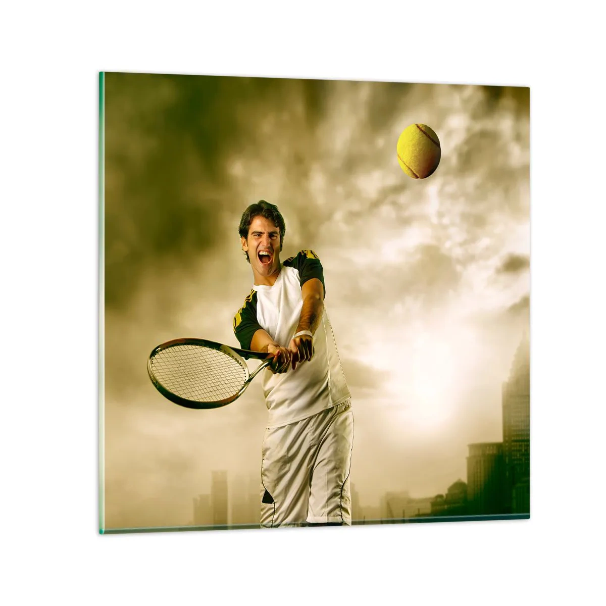 Tablou pe sticlă - Energie și bucurie - 60x60 cm