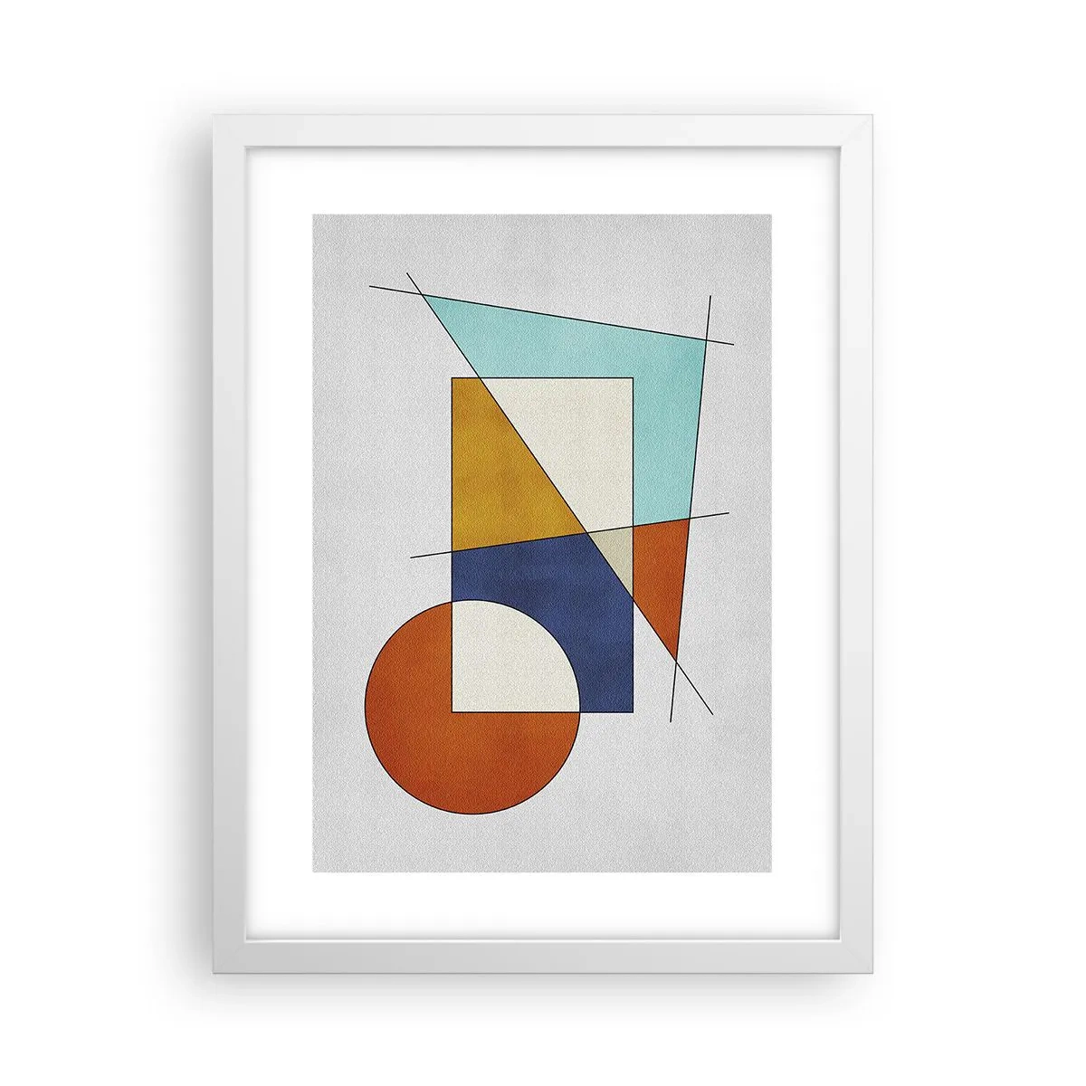 Poster în ramă albă - Abstracție: distracție modernistă - 30x40 cm