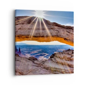 Tablou pe pânză - Prin poarta de piatră - 40x40 cm