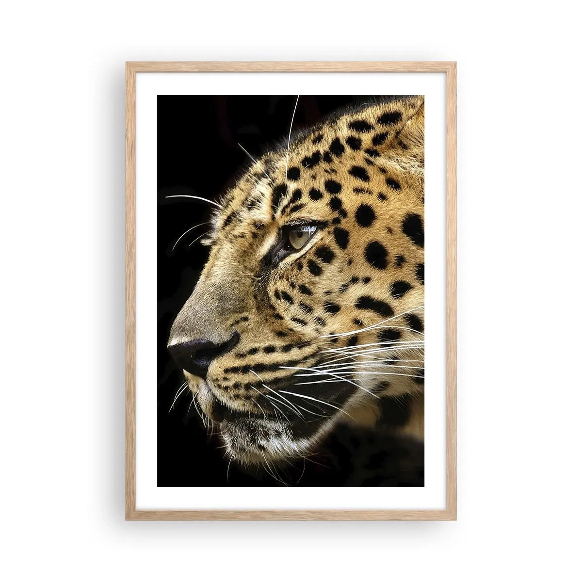 Poster în ramă de stejar deschis - Calm, concentrat, pregătit - 50x70 cm