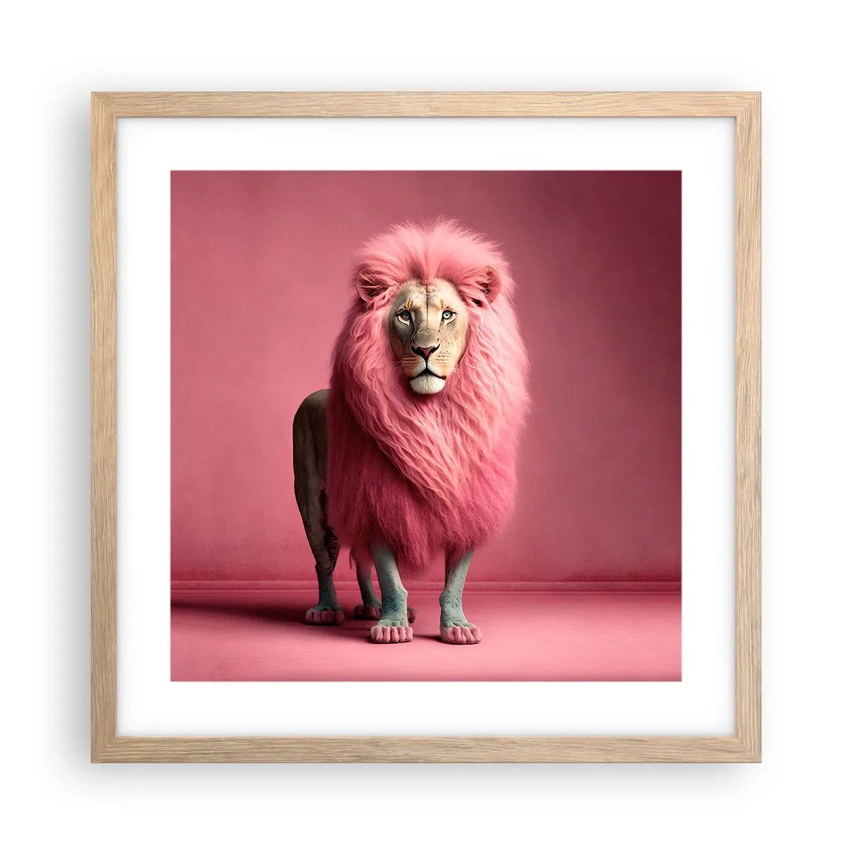 Poster în ramă de stejar deschis - Și nu-ți mai este frică - 40x40 cm