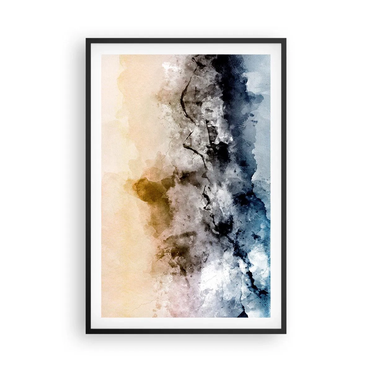 Poster în ramă neagră - Scufundate într-un vârtej de ceață - 61x91 cm
