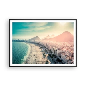 Poster în ramă neagră - Vacanță perpetuă în Rio - 100x70 cm