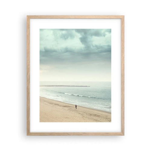 Poster în ramă de stejar deschis - Căutând liniștea - 40x50 cm