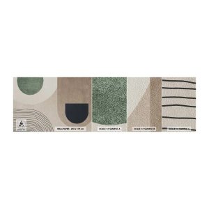 Mostră tapet autocolant Deluxe Sticker - Blândețea ovalului - Minimalism, Bucată, Abstracția - 100x30 cm