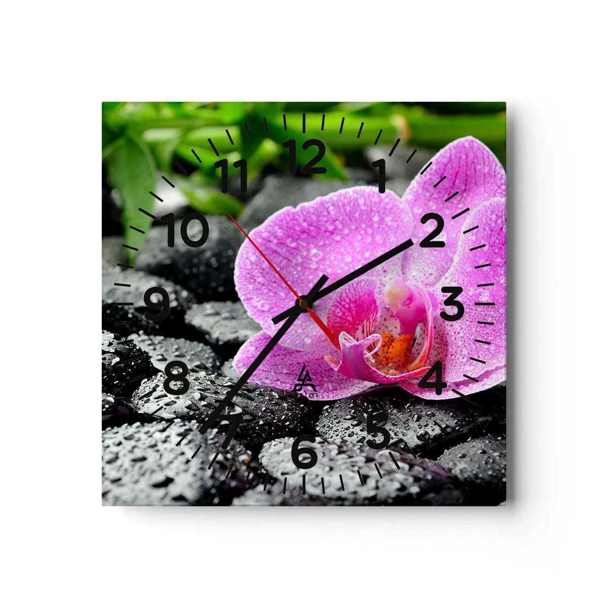 Ceas de perete - Ceas pe sticlă - Ca o inimă deschisă - 30x30 cm