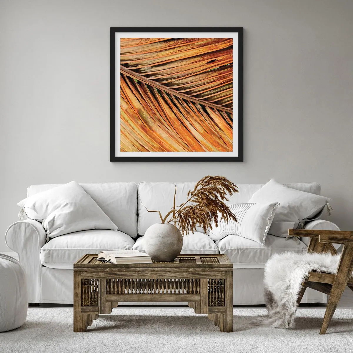 Poster în ramă neagră - Aur de nucă de cocos - 40x40 cm