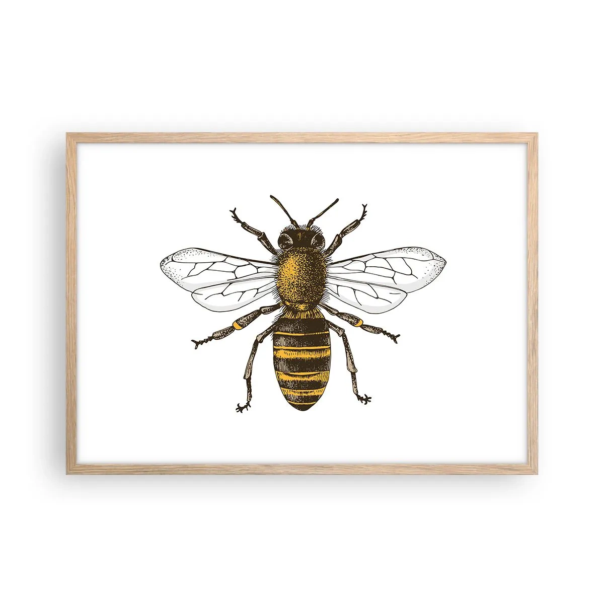 Poster în ramă de stejar deschis - Frumoasă și bună - 70x50 cm