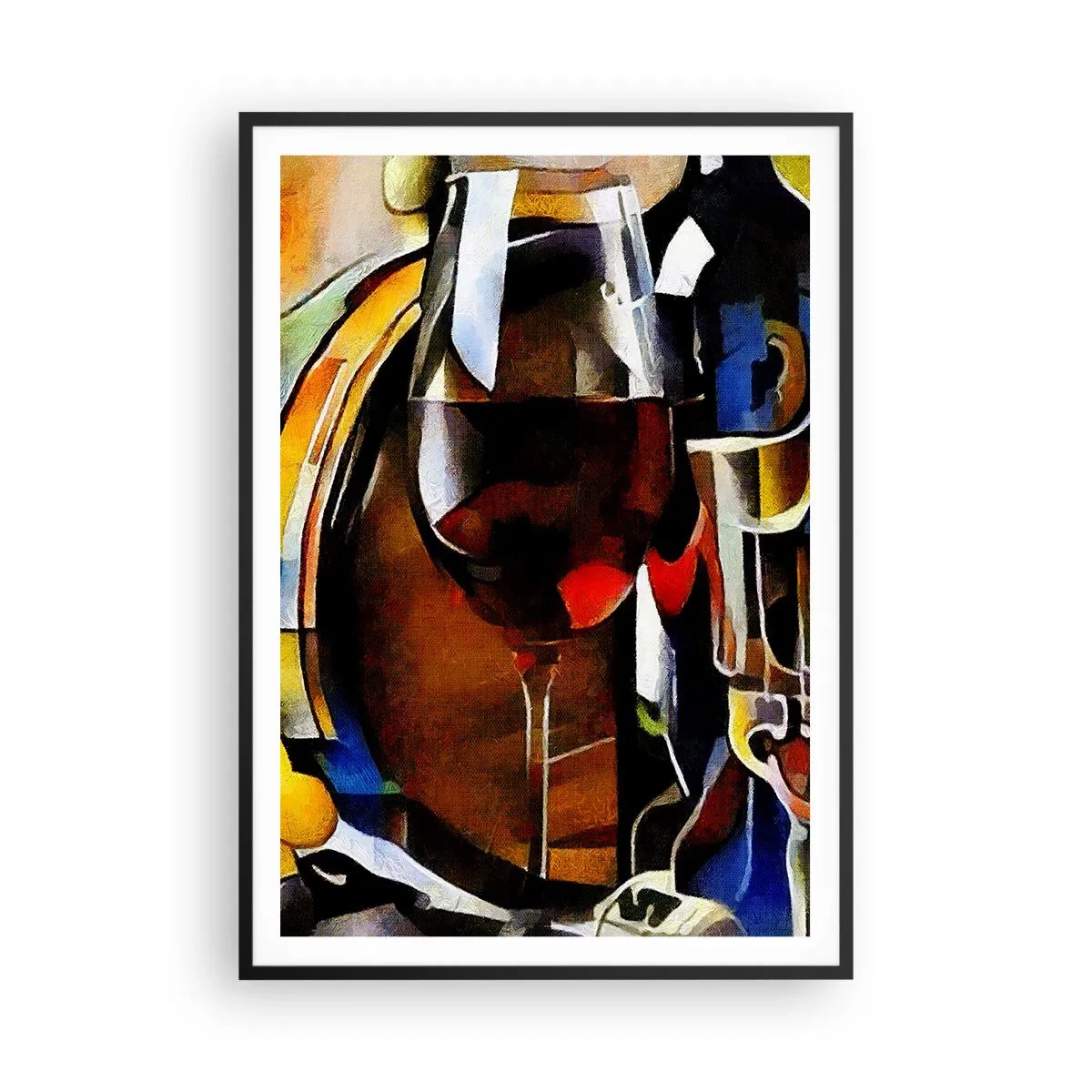 Poster în ramă neagră - Și lumea devine mai colorată - 70x100 cm