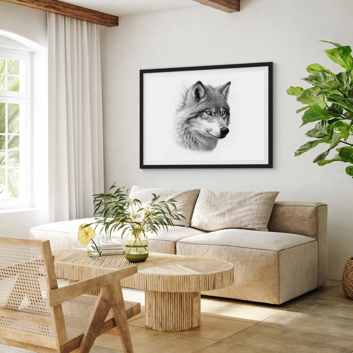Poster în ramă neagră - Alfa - fără îndoială - 100x70 cm