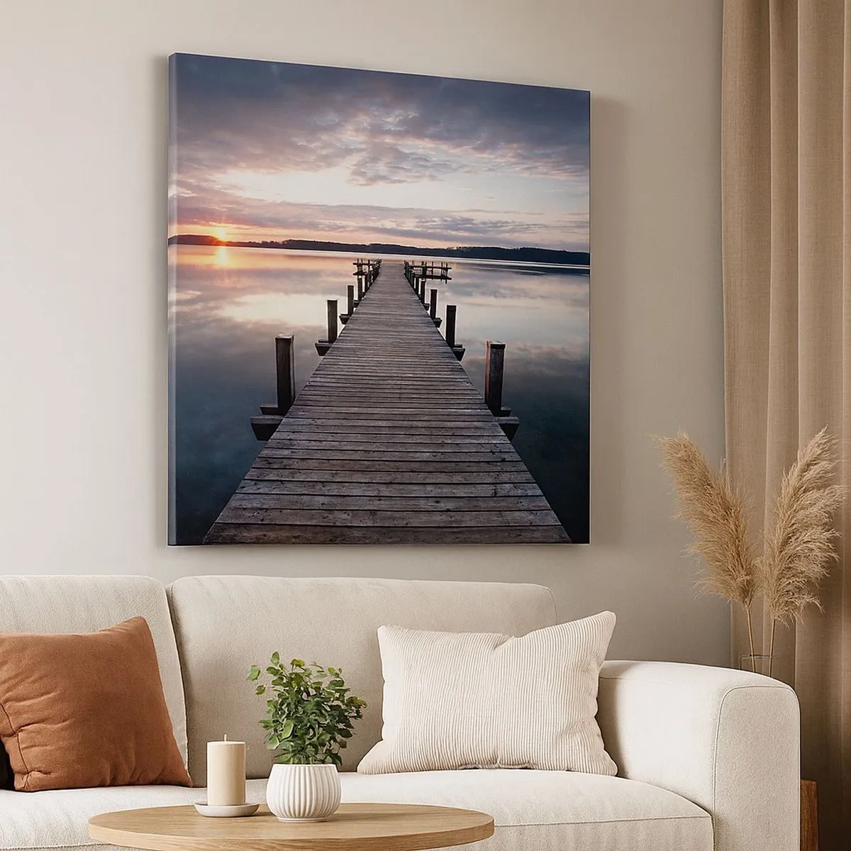 Tablou pe pânză - Granița tăcută dintre zi și noapte - 30x30 cm