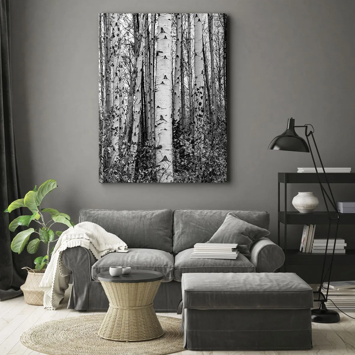 Tablou pe pânză - Coloane de mesteacăn - 50x70 cm
