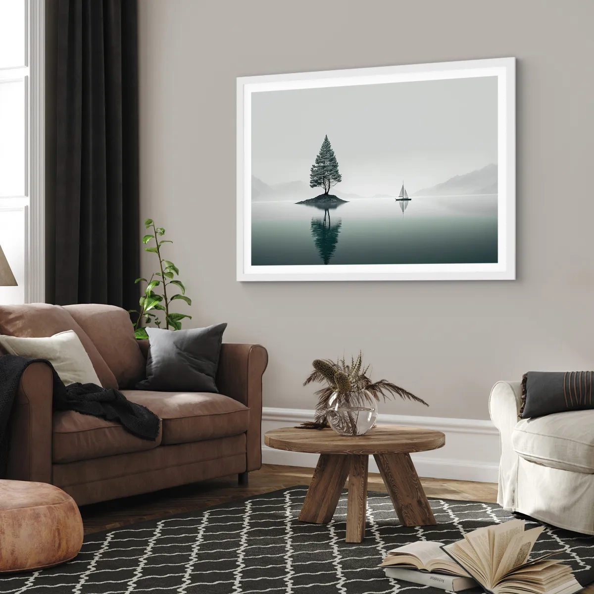 Poster în ramă albă - Visând cu ochii deschiși - 91x61 cm