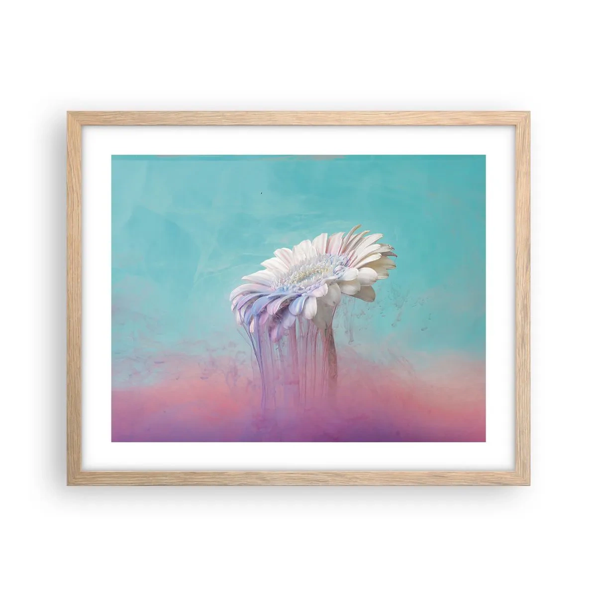 Poster în ramă de stejar deschis - Viața de după flori - 50x40 cm