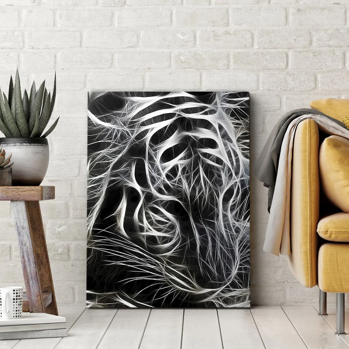 Tablou pe pânză - Un studiu al lejerității felinelor - 80x120 cm