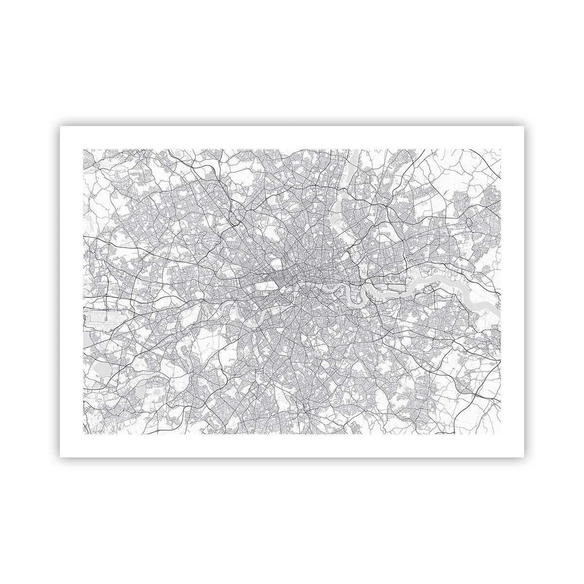 Poster - Harta labirintului din Londra - 70x50 cm